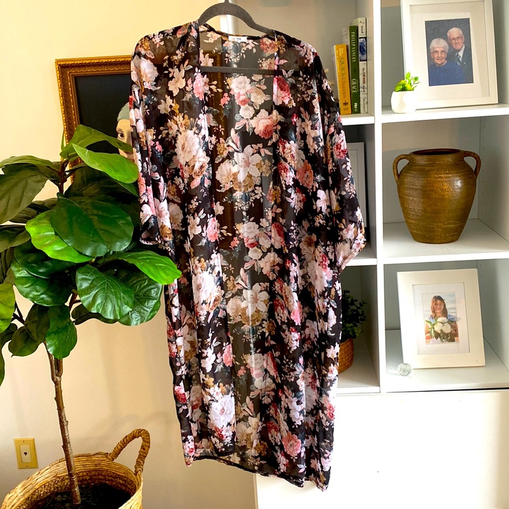 Ardene Floral Kimono Style Bathing Suit Coverup